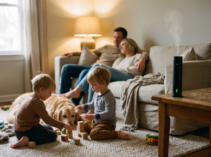 Family at home with Fragra Ultra diffuser